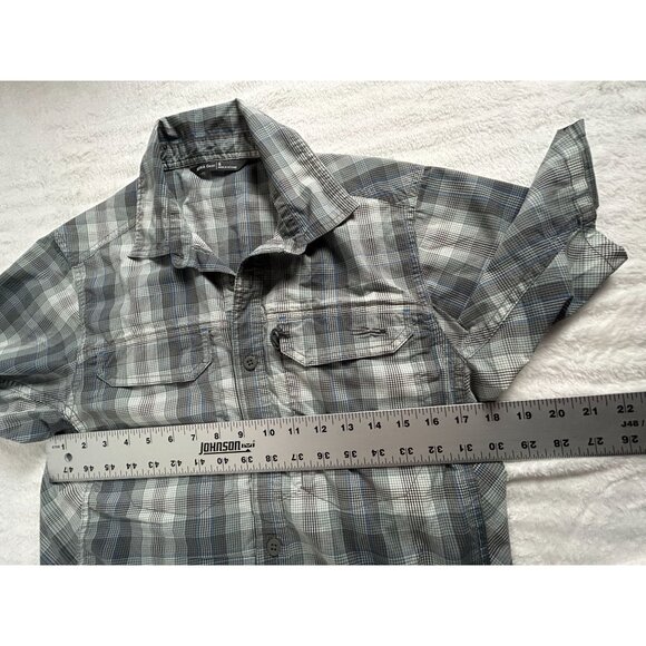Sitka Gear Mens Plaid Short-Sleeve Button-Up Shirt Small Cotton Blend Pockets - Picture 6 of 7